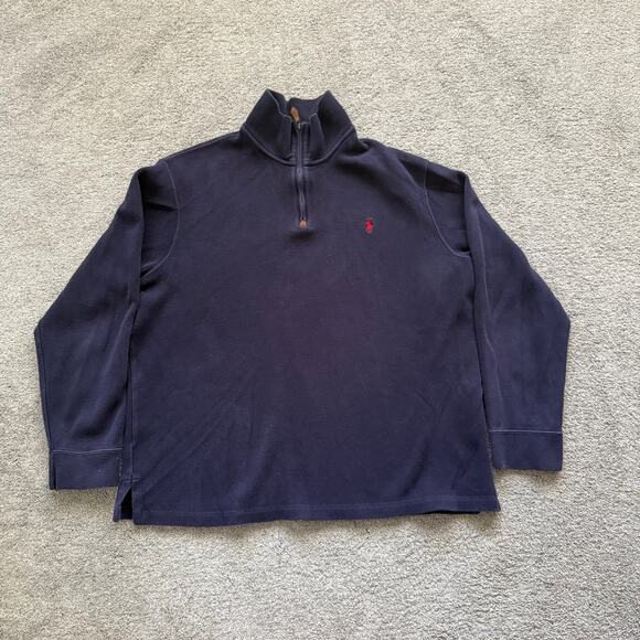 Polo Ralph Lauren Other - Ralph Lauren Polo Men’s Sz XL Sweater Quarter Zip Sweater Navy Blue